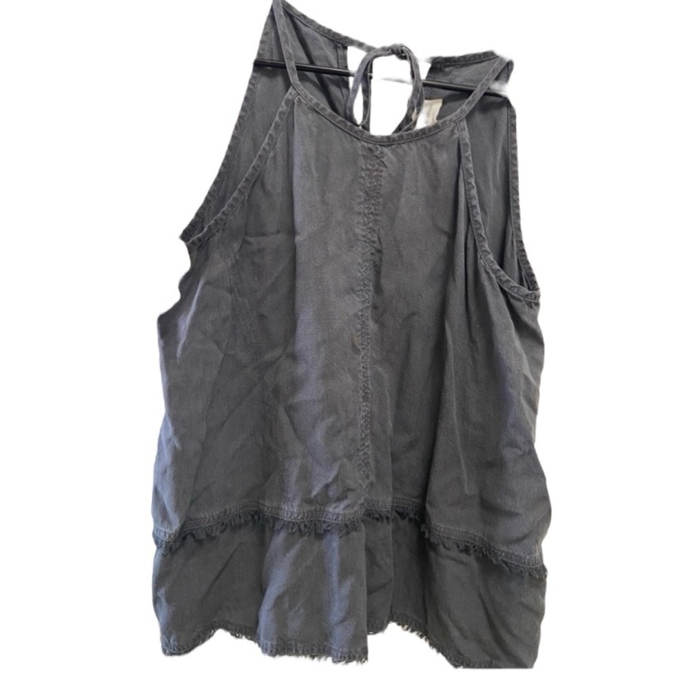 Anthropologie Cloth & Stone large grey tie back tank top  $45